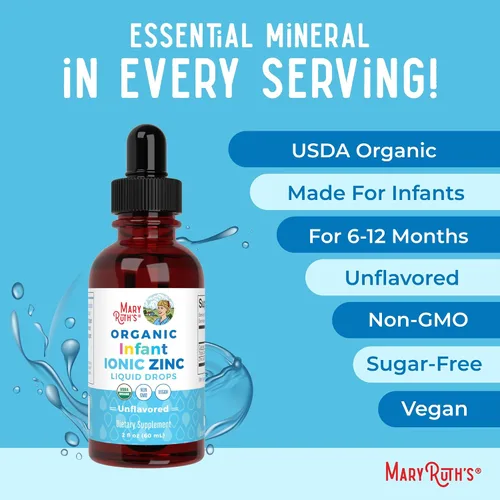 Vista 7 de MaryRuth Organics - Gotas líquidas de zinc iónico orgánico para bebés Sulfato de zinc para el apoyo inmunológico Glicerina orgánica