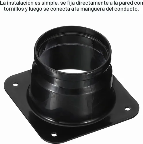 Vista 4 de PATIKIL Brida de conector de conducto de 3 pulgadas, paquete de 2 placas de pared de ventilación de secadora, placa de conducto recta cuadrada a
