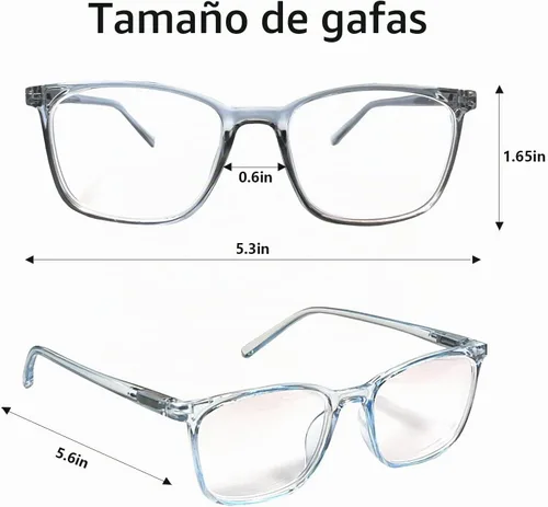 Vista 4 de Paquete de 3 lentes de distancia para hombres y mujeres, lentes ligeros para miopía para distancia