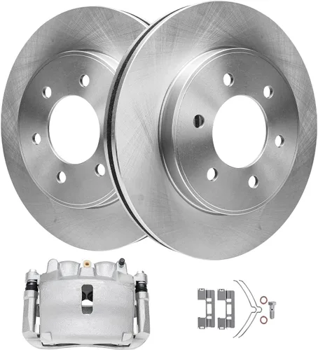 Vista 17 de Detroit Axle - Kit de freno delantero para Toyota RAV4 Prius V Lexus HS250h Scion xB Rotores de freno de disco de 10.83 pulgadas Pinza de freno