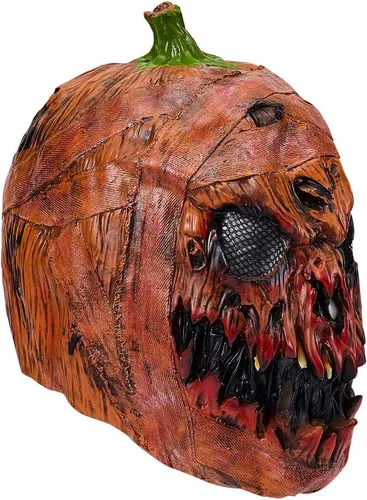 Vista 2 de Bbrand Máscaras de látex con cabeza de calabaza para decoración