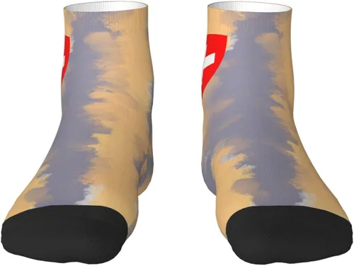 Vista 2 de Coat Of Arms Of Switzerland Ankle Socks Winter Low Cut Sports Warm Comfort Breathable Casual Socks For Mens And Womens