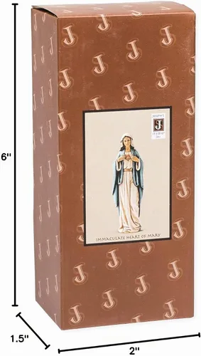 Vista 3 de Renaissance Collection, línea Joseph's Studio de Roman, figura exclusiva del Inmaculado Corazón de María, 6 pulgadas