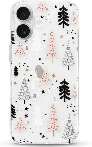 Vista 40 de LCHULLE Compatible con iPhone SE 2022/2020 Funda para iPhone 8 iPhone 7 Funda de Navidad Santa Vacaciones Diseño Transparente Claro Mujeres Hombres