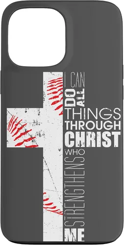 Vista 24 de Baseball Phone Case Christian Bible Verse Philippians 4:13 Case for iPhone 17