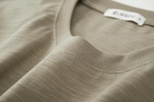 Vista 6 de KLIEGOU - Camiseta de cuello redondo para hombre, 100 % algodón, ajuste holgado, gruesa, de peso pesado