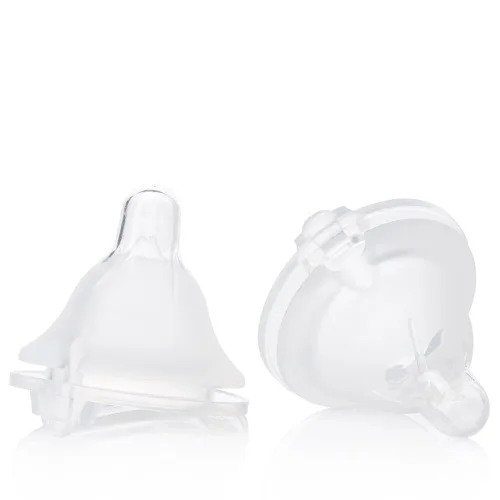Vista 10 de Evenflo Feeding Balance + pezón de biberón de silicona sin BPA de cuello ancho, flujo medio, 3 meses + 6