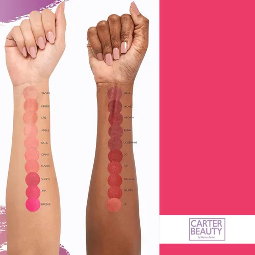 Vista 2 de Carter Beauty By Marissa Carter - Lápiz labial de boca en boca, color intenso con un acabado mate suave, se puede utilizar con tinte de labios