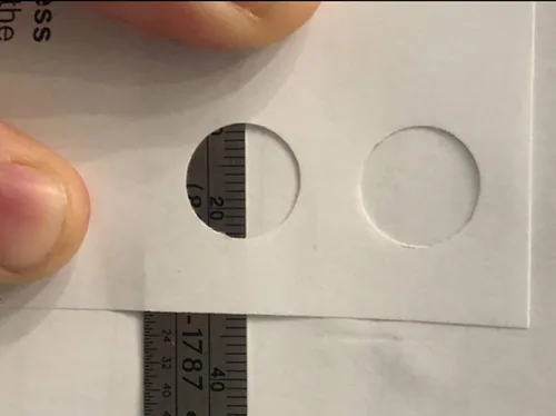 Vista 4 de dophee Perforadora de mano y agujero redondo de 0.512 in 2 en 1, herramienta de perforación de bricolaje para tarjetas de identificación, tarjetas