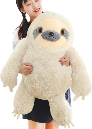Vista 11 de Juguete de peluche Winsterch para niños de oso perezoso, regalo, perezoso color café de 15.7 pulgadas