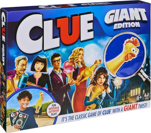 Vista 7 de Spin Master Games, Clue Giant Edition, juego familiar para diversión en interiores y exteriores con tablero grande de gran tamaño, para familia