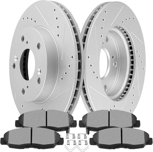 Vista 13 de SCITOO Kit de freno delantero Rotores de freno delantero y pastillas de freno de cerámica para Acura RSX 2003-2006