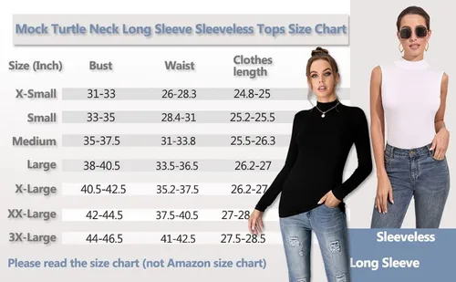 Vista 6 de Camiseta sin mangas de manga larga para mujer, cuello alto, básica, elástica, ligera, delgada