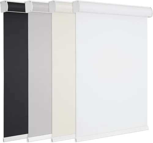 Vista 9 de Changshade Persianas enrollables 100% opacas sin cordones para ventanas, persianas de parada libre, tela aislante térmica, protección UV, persianas