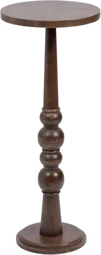 Vista 16 de Kate and Laurel Wegner Coastal Mesa Redonda de Madera para Bebidas, 8 x 23 pulgadas, Blanqueado, Mesa de Pedestal Elegante y Duradera para Usar como