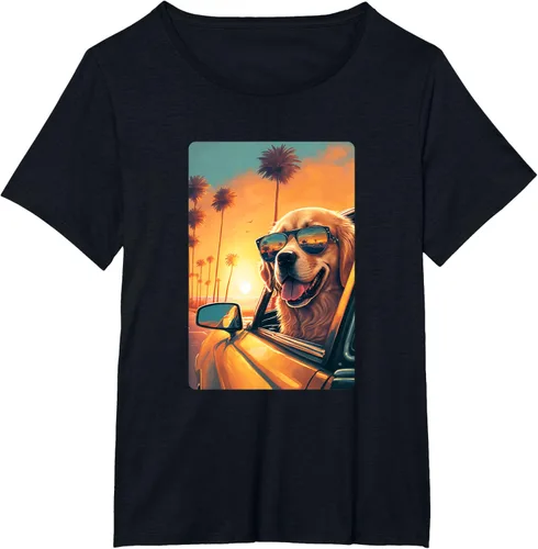 Vista 37 de Golden Retriever - Camiseta divertida de Golden Retriever con lentes, Negro