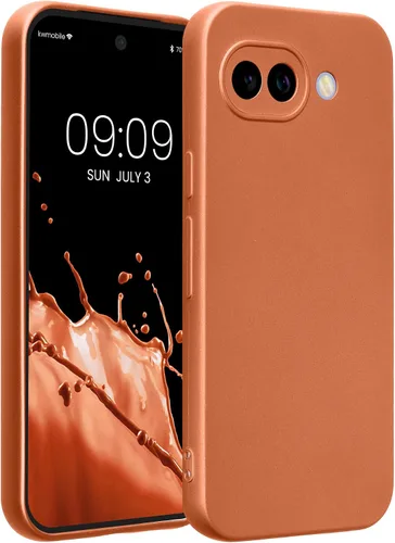 Vista 189 de kwmobile Funda compatible con Google Pixel 9 - Funda protectora delgada de TPU para teléfono - Acabado mate suave - Piedra antigua