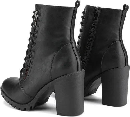 Vista 2 de DREAM PAIRS - Botines de tacón grueso para mujer