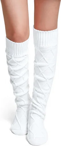 Vista 19 de Pcavin Thigh High Socks for Women, Long Cable Knit Over Knee Boot Stockings 0013 Estilo Negro
