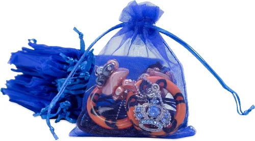 Vista 40 de TheDisplayGuys - Paquete de 48 bolsas de regalo de organza transparente negra de 2 x 2-3/4 pulgadas con cordón, bolsas de regalo para joyas, bolsas