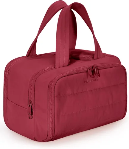 Vista 15 de BAGSMART Bolsa de Aseo de Viaje, Bolsa de Aseo Resistente para Mujeres, Bolsas de Aseo Ampliamente Abiertas y Esponjosas para Viajar, Organizador
