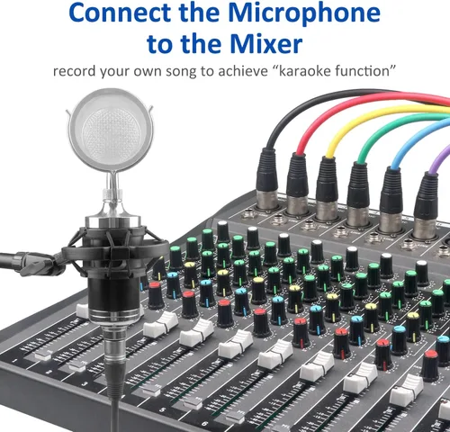 Vista 3 de Cable de altavoz XLR macho a XLR hembra, cable de conexión de micrófono de audio profesional, cable de micrófono blindado y equilibrado para uso más