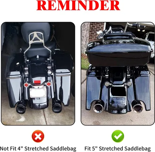 Vista 4 de Forros para alforjas de motocicleta de 5 pulgadas, insertos de bolsa elástica, compatibles con Harley Touring Road King Road Glide Street Glide