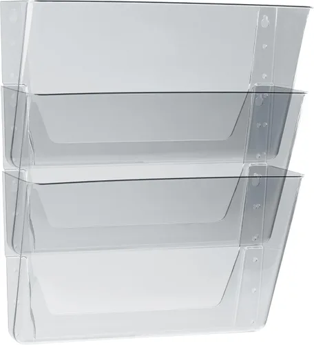 Vista 21 de Storex Archivadores de pared, tamaño legal, 16 x 10.55 x 4 pulgadas, transparentes, juego de 2 (70224A06C)