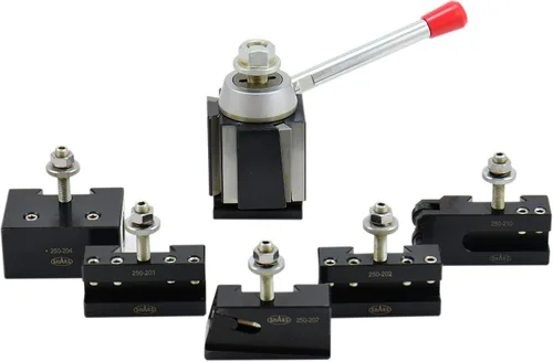 Vista 4 de Shars OXA - Juego de postes de herramientas de cambio rápido, 6 piezas de torno CNC para torno de 6 a 9 pulgadas (herramienta de corte 0°) 202-9469 M