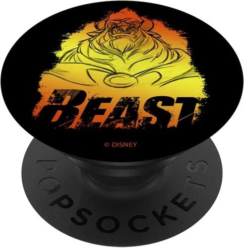 Vista 6 de Disney Beauty And The Beast Flame Portrait Sketch PopSockets MagSafe PopGrip for iPhone