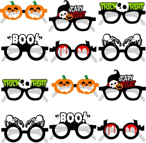Vista 3 de KatchOn, Gafas de Halloween aterradoras para niños, paquete de 24, no se pueden hacer tú mismo, gafas de Halloween para niños, gafas de sol