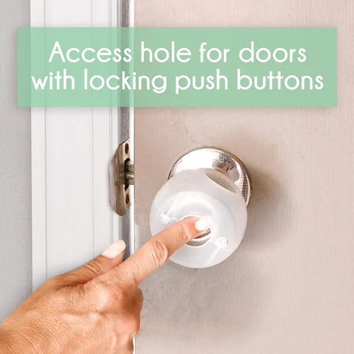 Vista 7 de Little Chicks Fundas para pomos de puerta de seguridad para bebés, 3 unidades (paquete de 1)