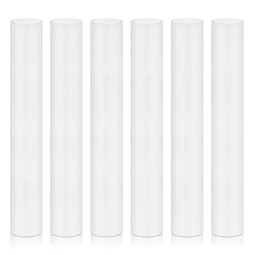 Vista 11 de Fundas de plástico blanco de 2.6 pulgadas de alto para cubrir velas, cubiertas de enchufes de candelabros (2-5/8 pulgadas de alto / 6 piezas)