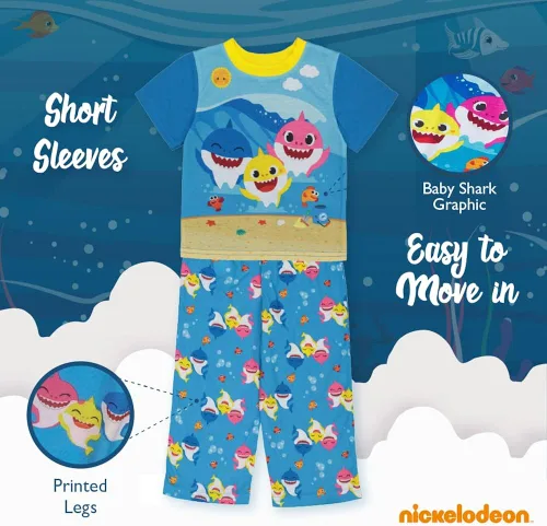 Vista 4 de Nickelodeon Conjunto de pijama de tiburón bebé para niños