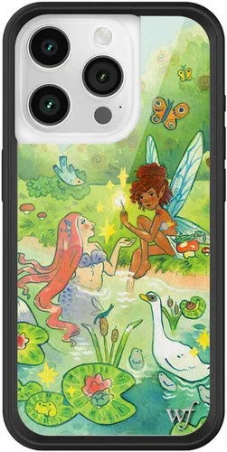 Vista 79 de Wildflower - Fundas compatibles con Apple iPhone 15 Pro Protector de goma negro, certificado de prueba de caída de 4 pies, propiedad de mujeres