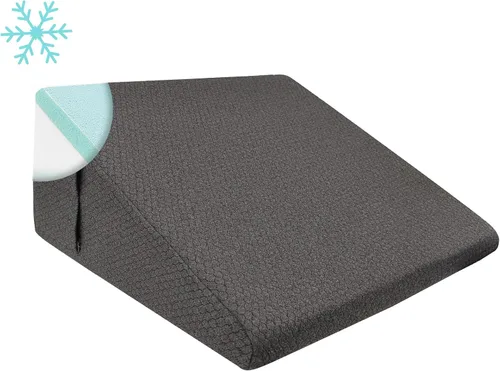 Vista 7 de Bedluxe - Almohada en forma de cuña, almohada de cuña de cama de 8 pulgadas, almohada elevada para el cuerpo para el apoyo de la espalda, reflujo