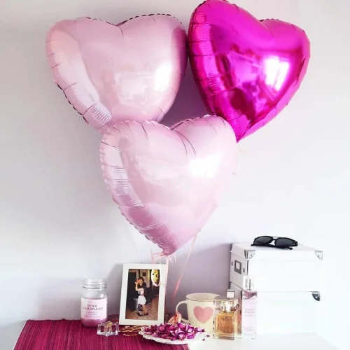 Vista 2 de 8 globos de corazón rojo enorme de 36 pulgadas, globos románticos de papel de aluminio de corazón grande, globos de San Valentín para bodas