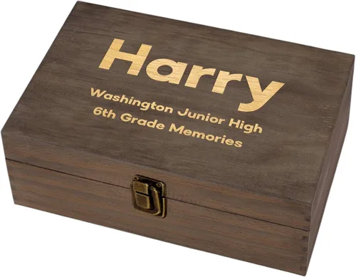Vista 25 de Caja de Recuerdos de Madera Personalizada con Grabado Personalizado Caja de Memoria de Aventura para Parejas Recuerdos de Viaje Fotos Cartas - Cajas