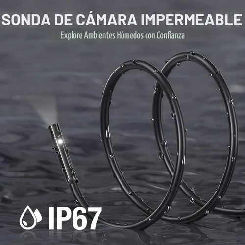 Vista 6 de Endoscopio de doble lente con luz, boroscopio mecánico automotriz Teslong