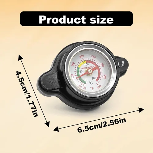 Vista 6 de Radiador de motocicleta de alta presión y termometeri universal para radiador compatible con Honda Kawasaki Suzuki Yamaha KTM Husqvarna Dirt Bike