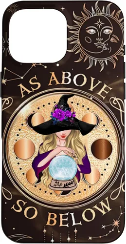 Vista 19 de iPhone 16 Witch Halloween Day - As Above - So Below Case