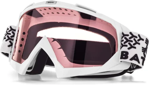 Vista 15 de BATFOX Gafas de Motocicleta Gafas Protectoras Moto de Cross Motocross Seguridad ATV Táctica Conducción (Azul Negro, Adulto)