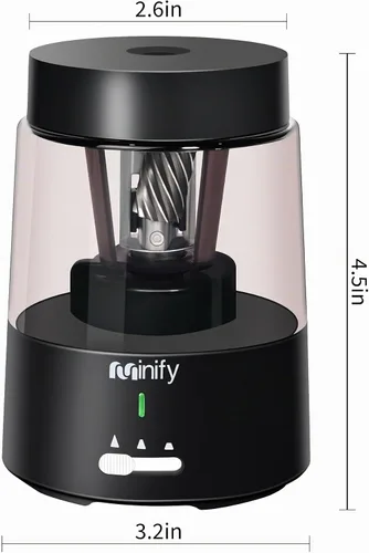 Vista 8 de Sacapuntas eléctrico, sacapuntas de lápiz, hoja resistente recargable con batería, sacapuntas para lápices de colores de 6-8 mm, parada automática