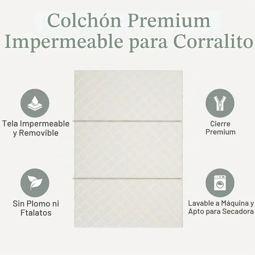Vista 7 de Sleepah Pack and Play - Colchón de triple pliegue de doble cara (firme para bebés) y espuma viscoelástica suave (para niños pequeños) almohadilla