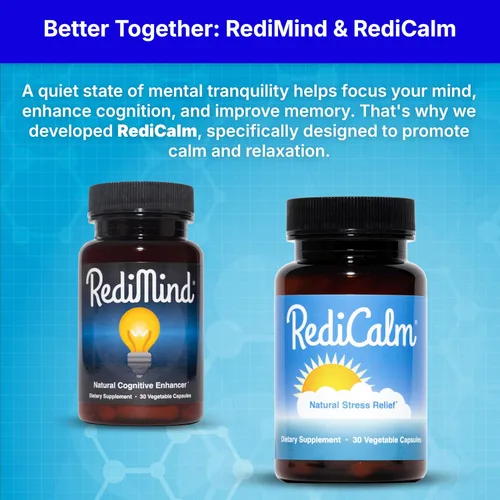 Vista 8 de RediMind - Suplemento Natural para Mejora Cognitiva en Cápsula - Sin GMO, Vegano, Sin Gluten