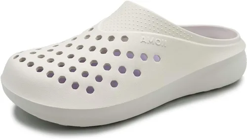 Vista 10 de Amoji Zuecos de jardín para hombre, zapatos de verano para jardinería, zapatos de playa AM2277
