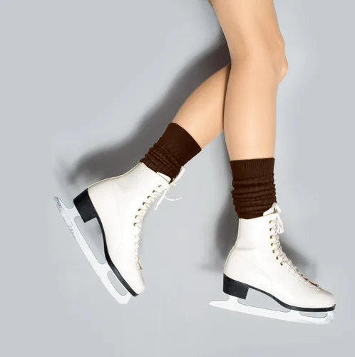 Vista 2 de Benefeet Sox Calcetines holgados para mujer y niña, calcetines largos de punto apilados, divertidos calcetines de los años 80 y 90, calcetines