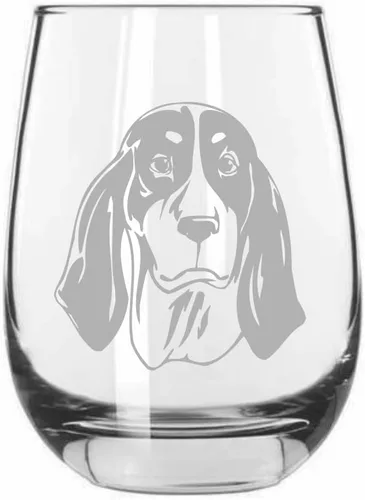 Vista 287 de Shar Pei (chino) - Vaso de vino sin tallo grabado para perro, 15.25 onzas