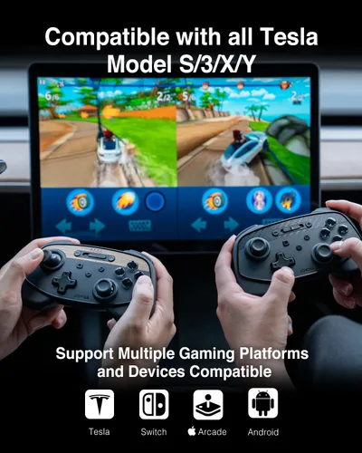 Vista 6 de Jowua Multi-Device Wireless Controller Compatible for Tesla 2025 New Model Y Model 3/Y/S/X/cybertruck Compatible for Switch, one controller set