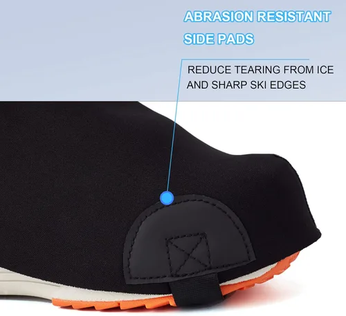 Vista 5 de Qchengsan Fundas para botas, cubierta para botas de esquí, fundas de zapatos para nieve, mantiene los calentadores de pies y calentadores, regalos